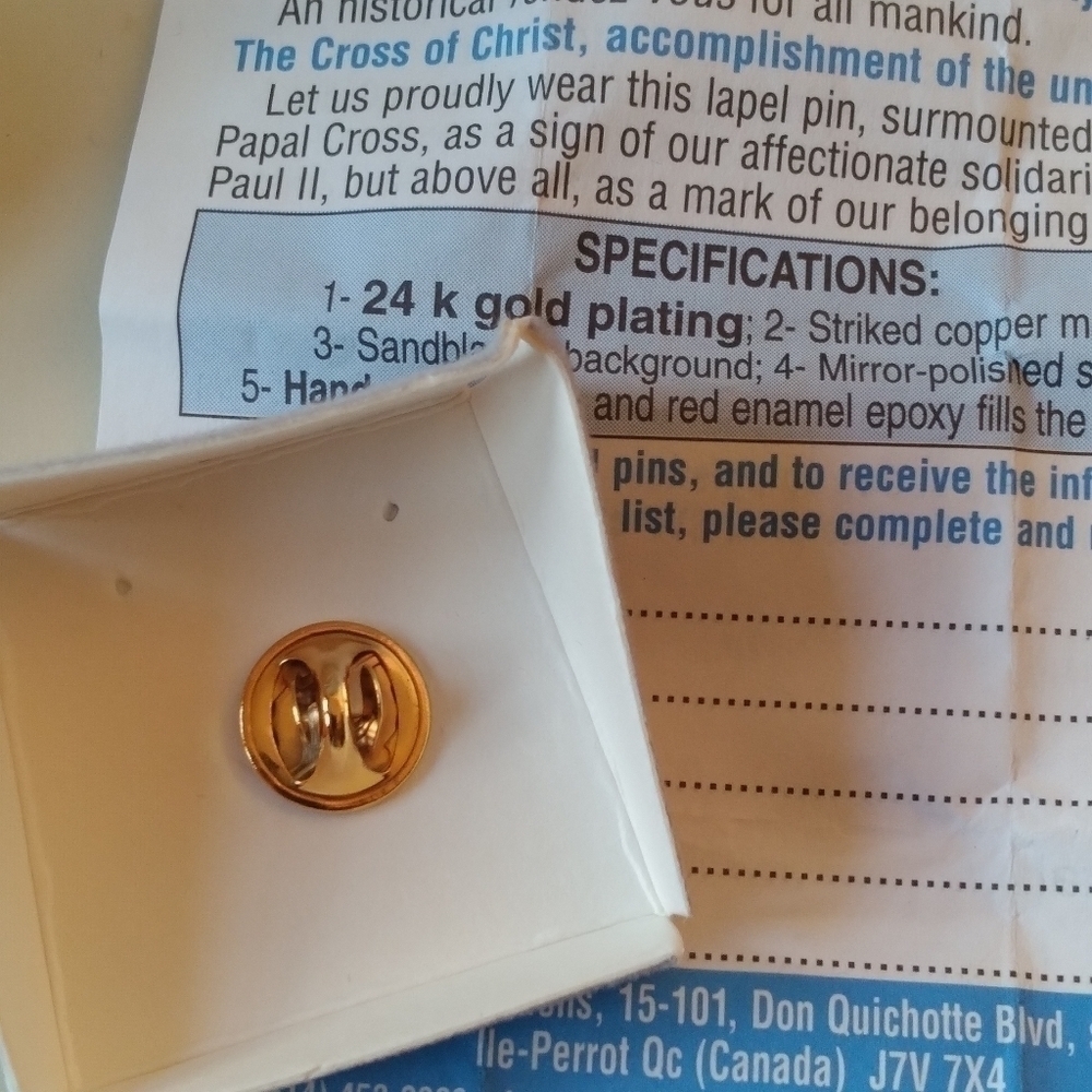 𝅺lapel pin of 2000 jubilee - collectible, souvenir, with a vatican photo book - Picture 4 of 9